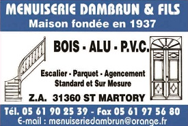 Menuiserie Dambrun & Fils - 31360, Saint-Martory